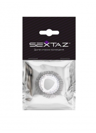 Эластичное эрекционное кольцо с длинными черными «ресничками» - Sextaz - в Красногорске купить с доставкой