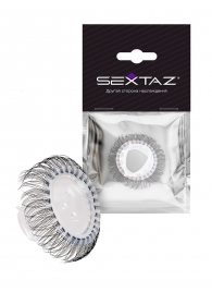 Эластичное эрекционное кольцо с длинными черными «ресничками» - Sextaz - в Красногорске купить с доставкой
