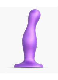 Фиолетовая насадка Strap-On-Me Dildo Plug Curvy size M - Strap-on-me - купить с доставкой в Красногорске