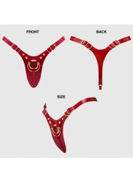 Красный пояс для фиксации насадок Strap-On-Me Leatherette Harness Fabulous - Strap-on-me - купить с доставкой в Красногорске