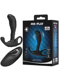 Черный изогнутый массажёр простаты с вибрацией и пультом ДУ - Baile - в Красногорске купить с доставкой