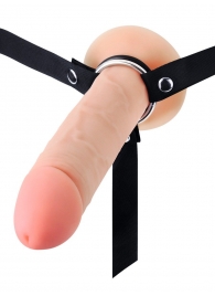 Мужской полый страпон на регулируемых ремешках - 22 см. - Sex Expert - купить с доставкой в Красногорске