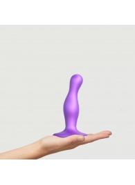 Фиолетовая насадка Strap-On-Me Dildo Plug Curvy size S - Strap-on-me - купить с доставкой в Красногорске