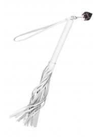 Белая кожаная плеть - 50 см. - Pecado - купить с доставкой в Красногорске