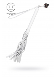 Белая кожаная плеть - 50 см. - Pecado - купить с доставкой в Красногорске