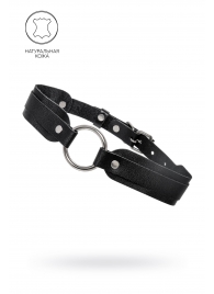 Черный кожаный чокер-ошейник со скруглёнными углами - Pecado - купить с доставкой в Красногорске