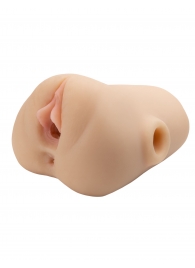 Телесный мастурбатор с вибрацией Double Pounder Vibrating Squeeze Stroker - Pipedream - в Красногорске купить с доставкой