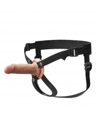 Телесный пустотелый фаллопротез 5’’ Hollow Silicone Strap-On - 14 см. - Pipedream - купить с доставкой в Красногорске