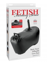 Черное надувное кресло с платформой для фиксации дилдо Body Dock Inflatable Love Seat - Pipedream - купить с доставкой в Красногорске