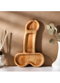 Деревянное блюдо для подачи в форме члена (25 х 16,5 х 1,7 см) - Сима-Ленд - купить с доставкой в Красногорске