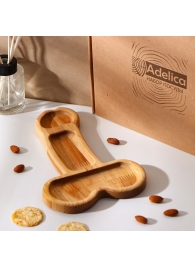 Деревянное блюдо для подачи в форме члена (25 х 16,5 х 1,7 см) - Сима-Ленд - купить с доставкой в Красногорске