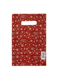 Красный подарочный новогодний пакет с вырубной ручкой (20х30 см) - Сима-Ленд - купить с доставкой в Красногорске