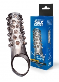 Дымчатая насадка на пенис с выпуклостями - 11 см. - Sex Expert - в Красногорске купить с доставкой