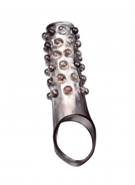 Дымчатая насадка на пенис с выпуклостями - 11 см. - Sex Expert - в Красногорске купить с доставкой