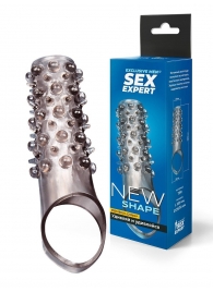 Дымчатая насадка на пенис с шипами и выпуклостями - 12 см. - Sex Expert - в Красногорске купить с доставкой