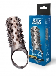 Дымчатая насадка на пенис с шипами и выпуклостями - 12,5 см. - Sex Expert - в Красногорске купить с доставкой