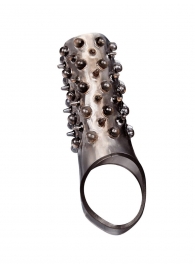 Дымчатая насадка на пенис с шипами и выпуклостями - 12,5 см. - Sex Expert - в Красногорске купить с доставкой