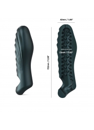 Серая силиконовая насадка на пенис с подхватом Manwan Ryzer - Manwan - в Красногорске купить с доставкой