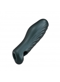 Серая силиконовая насадка на пенис с подхватом Manwan Ryzer - Manwan - в Красногорске купить с доставкой