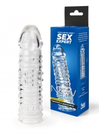 Прозрачная закрытая насадка на пенис - 17 см. - Sex Expert - в Красногорске купить с доставкой