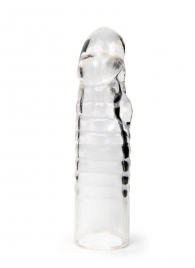 Прозрачная закрытая насадка на член - 15 см. - Sex Expert - в Красногорске купить с доставкой