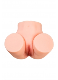 Телесный мастурбатор в форме попки с 2 любовными входами - No Name - в Красногорске купить с доставкой