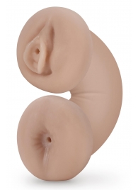 Телесный люминесцентный двусторонний мастурбатор Tasha - Blush Novelties - в Красногорске купить с доставкой