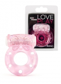 Розовое эрекционное виброкольцо с бабочкой - 1137 - в Красногорске купить с доставкой