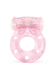 Розовое эрекционное виброкольцо с бабочкой - 1137 - в Красногорске купить с доставкой