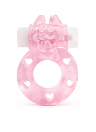 Розовое эрекционное виброкольцо в форме зайчика - 1137 - в Красногорске купить с доставкой