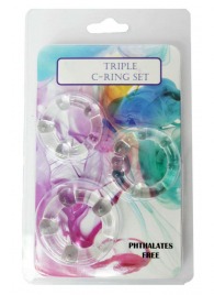 Набор из 3 эрекционных прозрачных колец - Boys of Toys - в Красногорске купить с доставкой