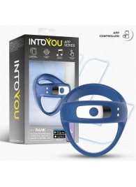 Синее интерактивное эрекционное виброкольцо Rank - Intoyou - в Красногорске купить с доставкой