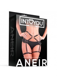 Черные стрепы на бёдра Aneir - Intoyou - купить с доставкой в Красногорске