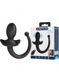Черная анальная вибропробка с хвостом Anthony - Baile