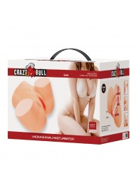 Телесный мастурбатор Liora с 2 любовными тоннелями - Baile - в Красногорске купить с доставкой