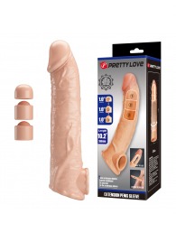 Телесный фаллоудлинитель с подхватом мошонки Silas - 26 см. - Baile - в Красногорске купить с доставкой