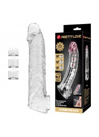 Прозрачный фаллоудлинитель с подхватом мошонки Silas - 26 см. - Baile - в Красногорске купить с доставкой