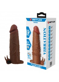 Коричневая насадка на пенис Quillon - 20 см. - Baile - в Красногорске купить с доставкой