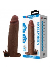 Коричневая насадка на пенис Xerxes - 22 см. - Baile - в Красногорске купить с доставкой