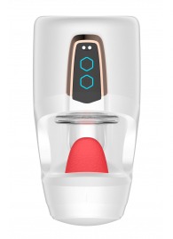 Белый мастурбатор с язычком и возвратно-поступательными движениями - Secwell - в Красногорске купить с доставкой