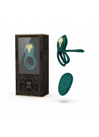 Зеленое эрекционное виброкольцо Bayek с пультом ДУ - Zalo - в Красногорске купить с доставкой