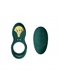 Зеленое эрекционное виброкольцо Bayek с пультом ДУ - Zalo - в Красногорске купить с доставкой