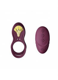 Фиолетовое эрекционное виброкольцо Bayek с пультом ДУ - Zalo - в Красногорске купить с доставкой