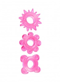 Комплект из 3 розовых эрекционных колец - Erowoman-Eroman - в Красногорске купить с доставкой