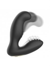 Черный вибромассажер простаты с ротацией и пультом ДУ - Ibiza - в Красногорске купить с доставкой