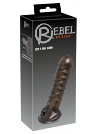Насадка на пенис Rebel smoke с рёбрышками и отверстием под мошонку - Orion - в Красногорске купить с доставкой