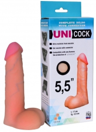 Фаллическая насадка Харнесс UNICOCK 5,5  - 17 см. - LOVETOY (А-Полимер) - купить с доставкой в Красногорске