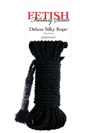 Черная веревка для фиксации Deluxe Silky Rope - 9,75 м. - Pipedream - купить с доставкой в Красногорске
