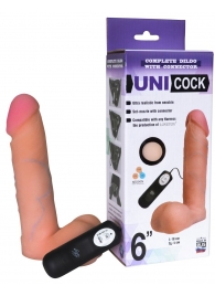 Фаллическая насадка Харнесс UNICOCK 6  с вибрацией - 18 см. - LOVETOY (А-Полимер) - купить с доставкой в Красногорске