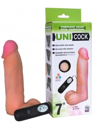 Фаллическая насадка Харнесс UNICOCK 7  с вибрацией - 19 см. - LOVETOY (А-Полимер) - купить с доставкой в Красногорске